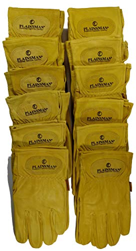 Plainsman Goatskin Cabretta Leather Gloves 12 Pair Wholesale Bundle Extra Large #TOP3