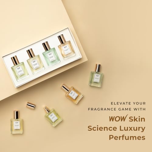 Image of WOW Skin Science Luxury Perfumes for Men | Pack of 4 | Aromatic, Aqua, Oud & Earthy Fragrances | Long-Lasting & Travel-Friendly | Luxury Perfume Gift Set for Men | 80 ml