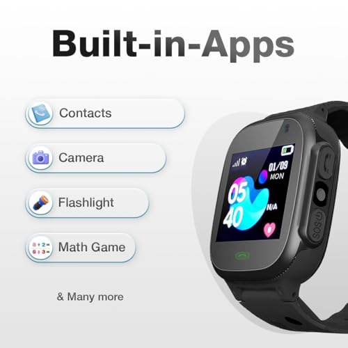 sekyo S2 Pro Calling Smart Watch for Kids | Kids SmartWatch for Boys & Girls | Location Tracking, Camera, SOS, Safe Zone | 4G/5G Sim Card Support | App Control | TXT/Voice SMS | Long Battery -Black sekyo S2 Pro Calling Smart Watch for Kids | Kids SmartWatch for Boys & Girls | Location Tracking, Camera, SOS, Safe Zone | 4G/5G Sim Card Support | App Control | TXT/Voice SMS | Long Battery -Black