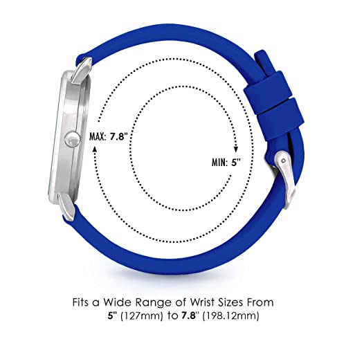 Speidel Original Scrub Watch - Water Resistant, 38mm Case, 12-Hour Dial, Easy Read, Unisex Silicone Band, Royal Blue