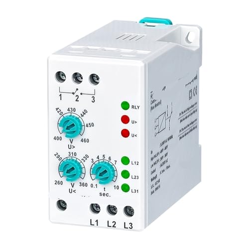 Relé de protección analógico GK-04 trifásico de 380V sin neutro