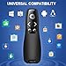 Air Mouse 2-in-1 USB Type C Presentation Clicker Wireless Presenter Remote for PowerPoint, Powerpoint Clicker with Volume Control PowerPoint Slide Advancer for Mac, Computer, Laptop