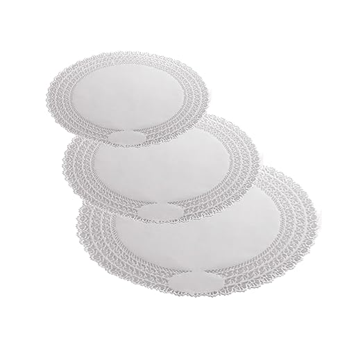 MAQA 100 pz Centrini carta pizzo per decorazioni 20-28-30 cm, centrino carta rotondo per feste e matrimoni, Merletto bianco decorativo 30 cm