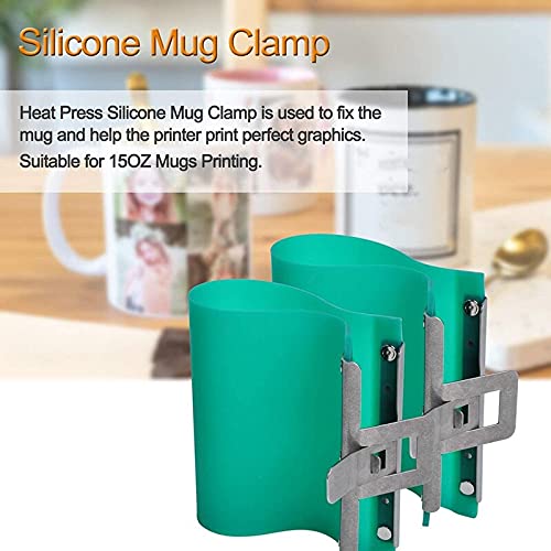 Lysee 3D Printer Parts & Accessories - HOT-Heat Press Silicone Mug Clamp, 3D Sublimation Silicone Mug Wrap Compatible with 15Oz Mugs Printing(2 Pack) - (Color: Green)