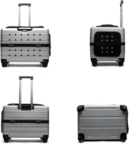 Sefoemut 2024 �y�b�g�L�����[ �L���X�^�[�t�� �y�b�g�J�[�g 4�� �L�����[�P�[�X �� �L ���^�� ���^�� �n�[�h�L�����[ �ω׏d20KG �y�� ���o���� ���s ��� �ʉ@ (�V���o�[) (�O���[) [���s�A���i]