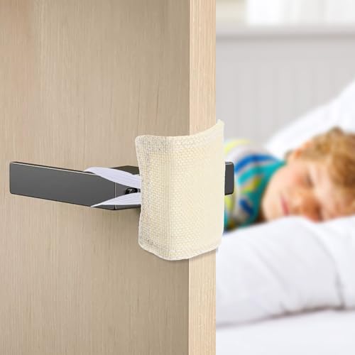Image of 3 Pcs Door Slam Silencer, Baby Door Latch Cover for Slamming Noise Reducing Latch Cover Baby Doors Slam Stopper Quiet Close Cushion Pads Prevent from Locking