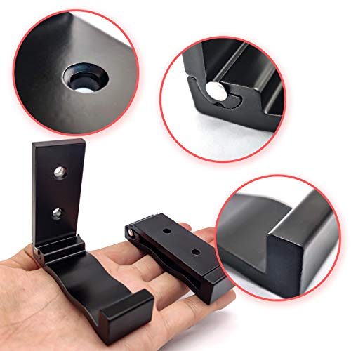 2 Pcs Ganci da Parete Pieghevoli con 4 Viti