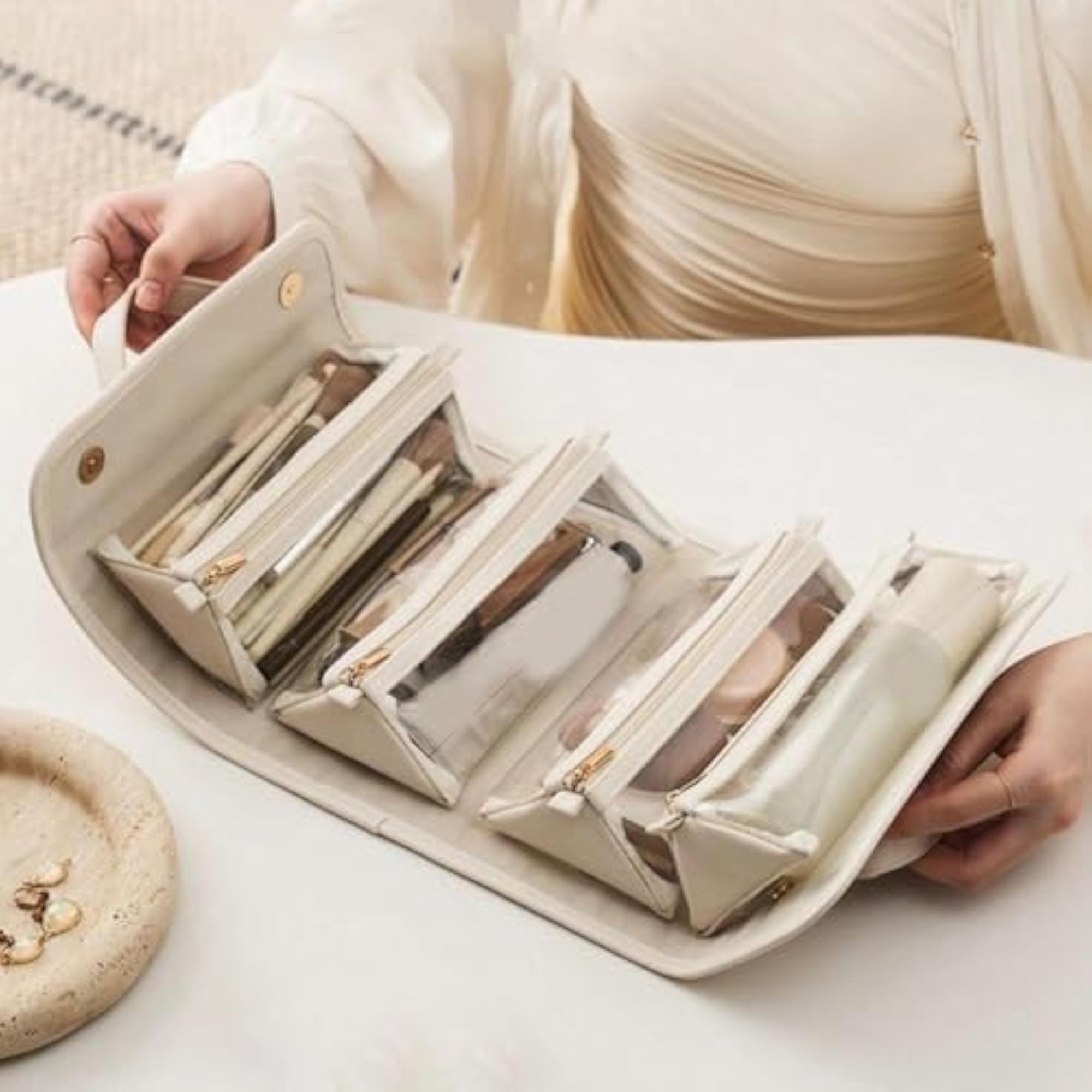 Cosmetic Pouch Makeup Organizer Case for Traveling