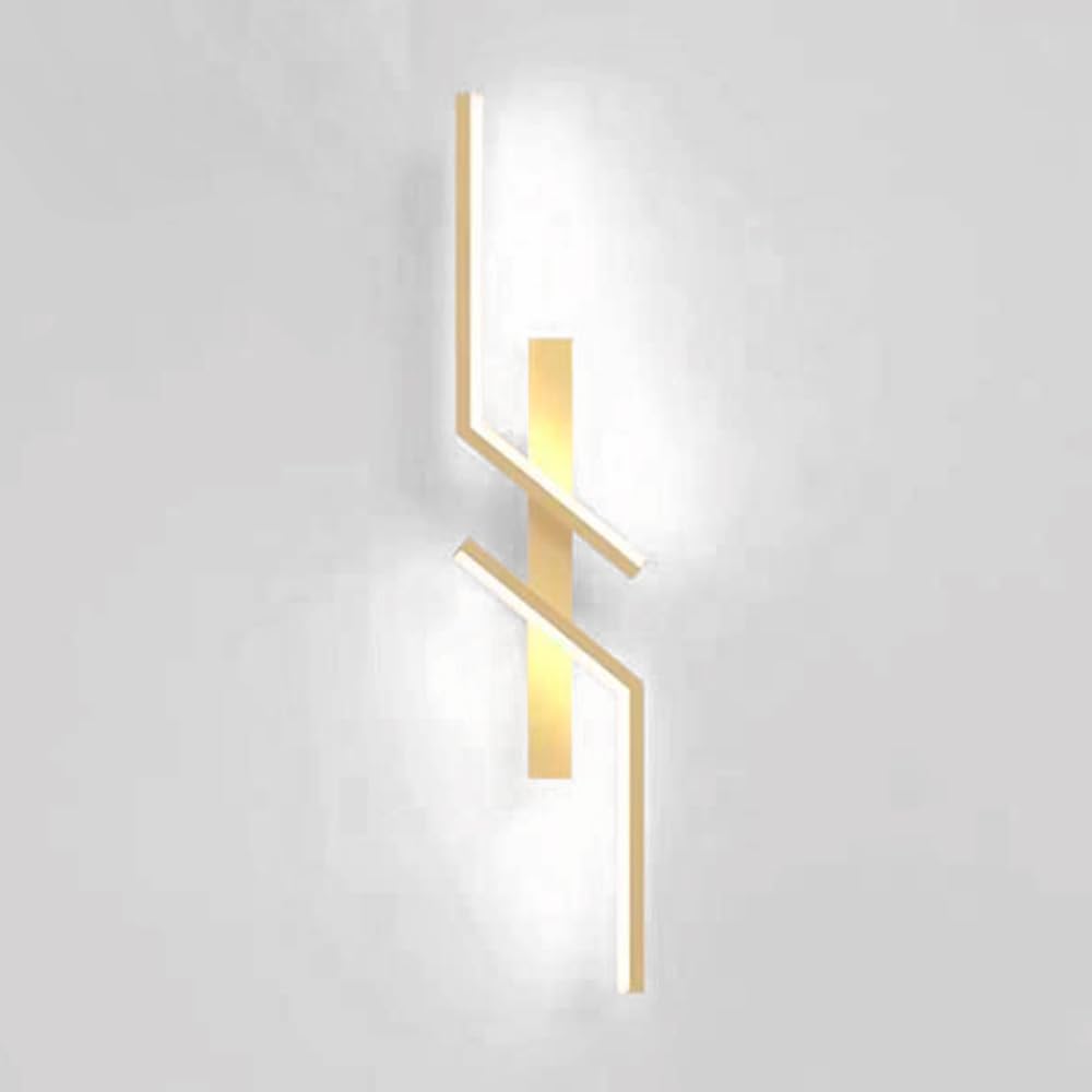 Aplique de Pared nórdico Lineal, luminaria LED de Tira Larga, Apliques geométricos cableados, Luces lineales para Sala de Estar, Fondo de sofá, Dormitorio, Pasillo.
