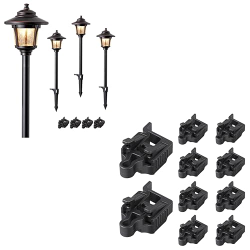 EDISHINE Low Voltage Landscape Lighting + 10-Pack Low Voltage Wire Connector