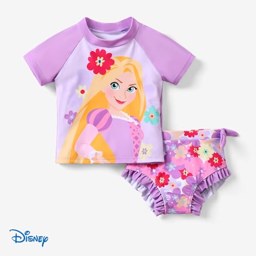 Image of Disney Princess Frozen Marvel Elsa Minnie Toddler Girl Swimsuit Tankini Bathing Suit 2 Piece Swimwear UPF 50+ Rashguard