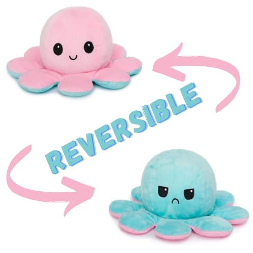 DRYPHON Reversible Octopus Soft Toys for Kids | Octopus Stuffed Animal Plush Soft Toys for Boys and Girls | Reversible Octopus Plushie (12 CM, Octopus (Sky Blue/Pink))