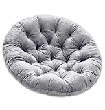 SuperKissen24. Cojín para sillón Colgante, Silla Colgante, cojín Redondo con Fibra de Silicona, cojín para Columpio Colgante de Tela de Terciopelo, para Interior y Exterior, cojín Decorativo para