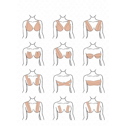 Ruban adhésif élastique de 5m, ruban adhésif pour seins, ruban adhésif étanche | pour l'exercice sportif | récupération des blessures | lifting des seins | peau légère | largeur: 7,5 cm/3 pouces) – vue 8