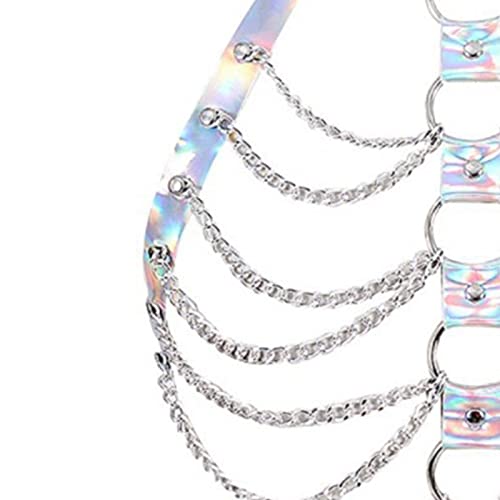 Moda para soporte de pecho y cadena corporal con brasier de cristal 3