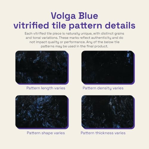 Image of Wakefit Espresso Big Coffee Table I Marble Finish I Vitrified Tile Top I Volga Blue