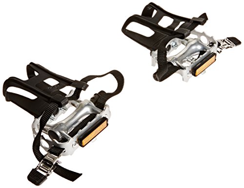 Diamondback 9/16 Spindle Alloy ATB Pedals with Clips and Straps, Silver