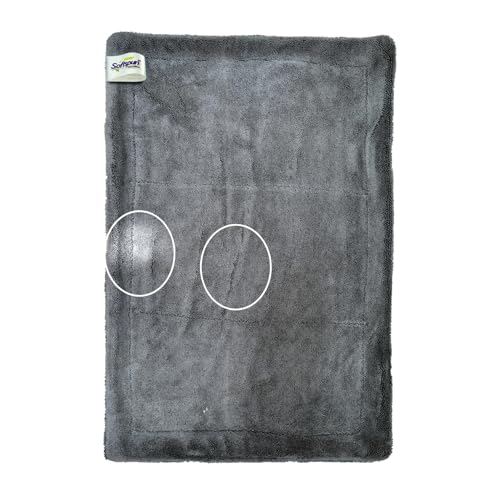 Image of SOFTSPUN Microfiber Export Rejected Cloths, Going Cheap! 1 pcs 40X60 cms 1600 GSM Grey! Thick LintStreak Free Multipurpose Cloths for Car Bike Cleaning Polishing Washing & Detailing.