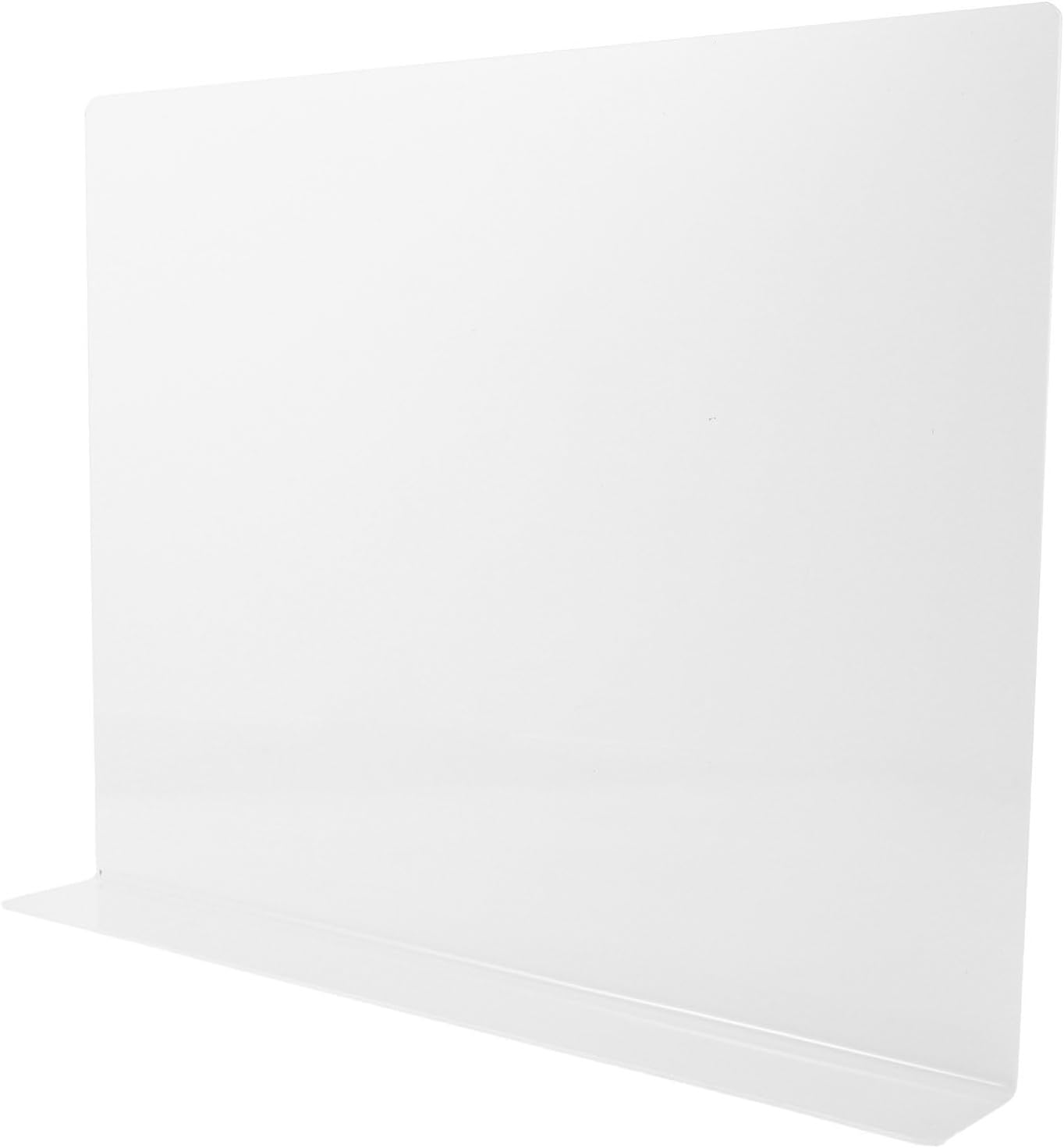 Acrylic Splash Guard for Sink Countertop in Kitchen and Bathroom, Waterproof and Resistant to Deformation, Modern Style White Barrier for Longterm Use