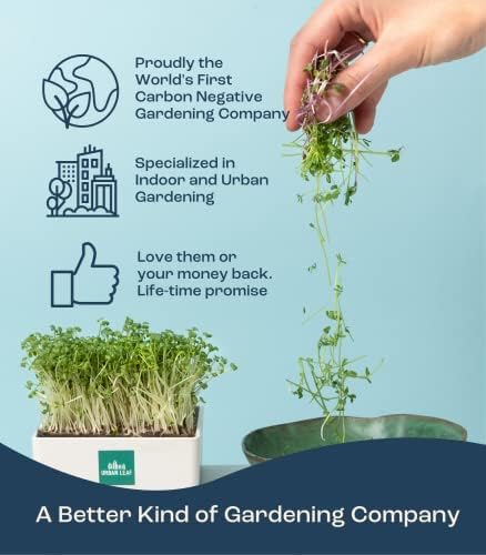 Urban Leaf Indoor Microgreens Growing Kit | Organic Micro Greens Sprout Seeds Kit | Self-Watering Microgreens Growing Trays & Mats | SIX Varieties of Organic Seeds | Sprouts Growing Kit