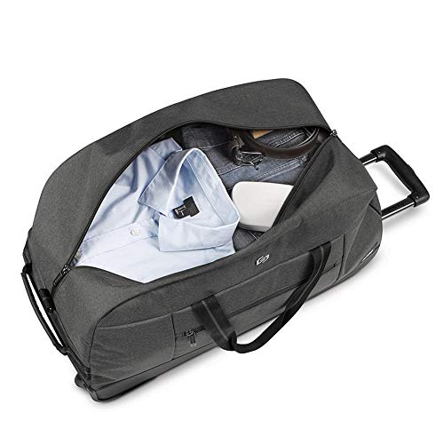 Solo New York Avenue C Rolling 24 Inch Duffel Bag with Removable Shoulder Strap, 49L Capacity, Grey, One Size
