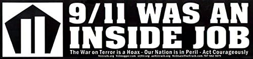 Peace Resource Project 9/11 was an Inside Job - Bumper Sticker/Decal (11" X 2.5")