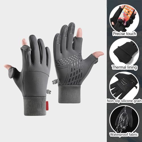 de caminhada, de inverno para mulheres - térmicas à prova de com design de 2 dedos cortados - quente