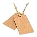 G2PLUS Price Tags, 100PCS Kraft Paper Gift Tags with String, 2.8x1.6in Blank Paper Hang Tag, Brown Rectangle Present Name Label Tag for Gift Wrapping, DIY Arts & Crafts, Garage Sales, Christmas