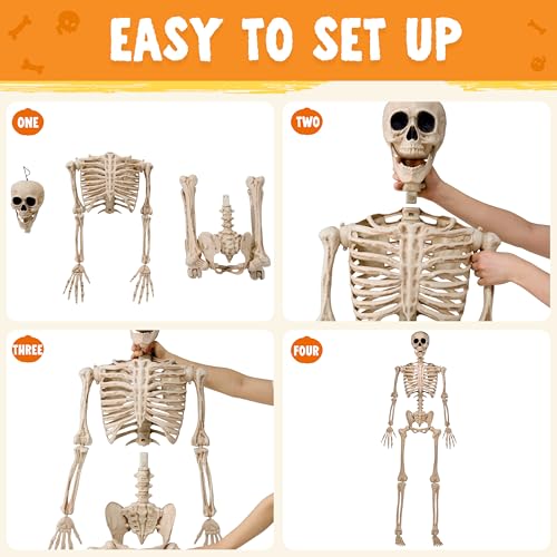JOYIN 5 FT Halloween Skeleton Life Size の商品画像 5