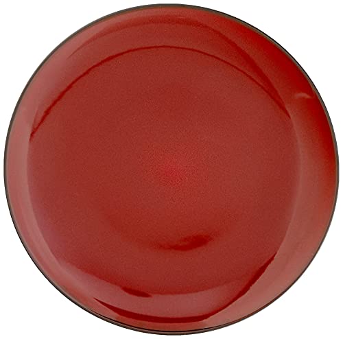Gibson Soho Lounge Round Reactive Glaze Stoneware Dinnerware Set, Service For 4 (16Pc), Red #TOP2
