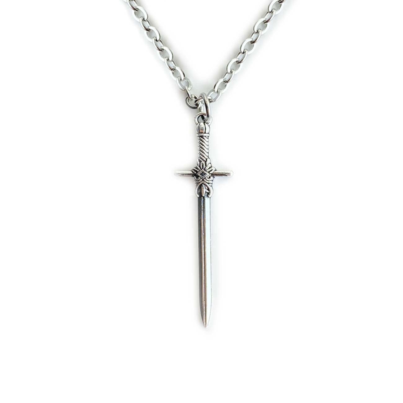 Luckudos Pendant Necklace for Men and Women Stainless Steel Chain Necklace (Short pendant)