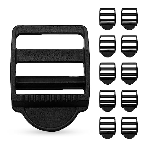 DOJA Barcelona | Boucle Sac à Dos 32mm | Pack 10 | Boucles Coulissantes de Verrouillage | Largeur Intérieure 32mm | en Plastique | Boucle Ceinture Sac a Dos...