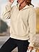 PRETTYGARDEN Women's Half Zip Up Hoodies 2025 Fall Long Sleeve Cropped Pullover Oversized Sweatshirt Fashion Y2K Clothes (Beige, Large)