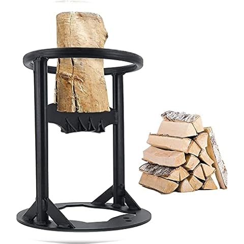 HYQW Firewood Kindling Splitter, More Labor-Saving Manual Log Splitter, Igh-Strength Carbon Steel Kindling Cracker, Safer Wood Chopper, Suitable for Family and Outdoor CampingVIIPOO,Black Cover