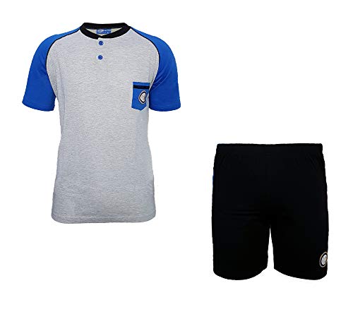 FC INTER Pigiama Ragazzo Mezza Manica in Cotone Prodotto Ufficiale...