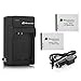 Powerextra 2 Pack Replacement Canon NB-5L Battery and Charger Compatible with Canon PowerShot S100, S110, SD790IS, SD850IS, SD870IS, SD880IS, SD890IS, SD970IS, SD990IS, SX200IS, SX210IS, SX220IS