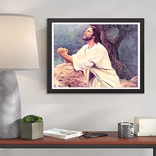 Kaliosy 5D Diamond Painting By Number Kits Religion Jesus, Paint With Diamonds Arts Full Drill Living Room Decor Craft 12X16 Inch (X3881) #TOP2