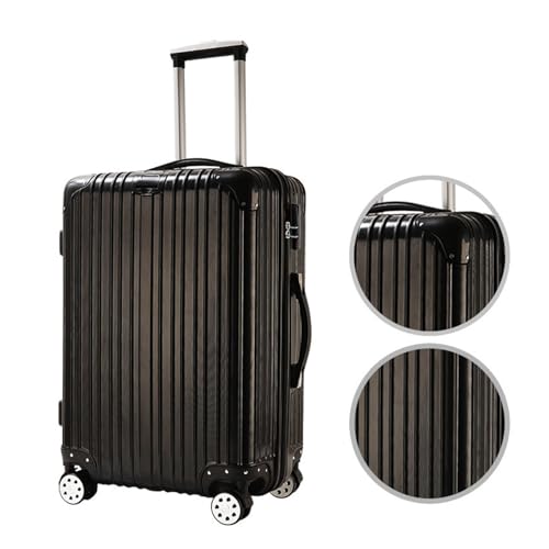 MOTIM Spinner Carry On Luggage, Lightweight Hard Case ABS Small Suitcase Trolley with 4 Wheels for Men, Women, Unisex (Black, 24-inch)