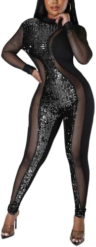 PORRCEY Women Sexy Elegant Sparkly Party Club Night Bodycon Casua...