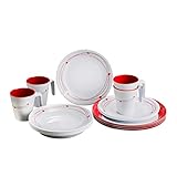 melamin geschirr antislip 4 x Speiseteller, Durchmesser: 25 cm.