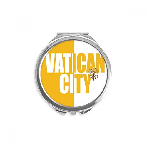 Espejo de bolsillo de la Ciudad del Vaticano, espejo redondo de mano portátil para cosmética