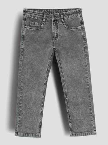 Image of Urbano Juniors Boy's Straight Fit Washed Denim Jeans Stretchable