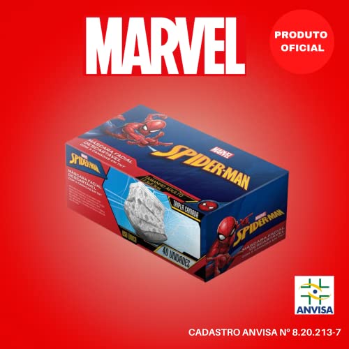 Máscara Fenix Homem Aranha Marvel Infantil Com 40 Unidades