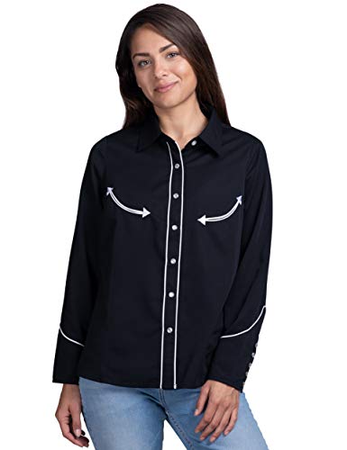 Benny's Womens Black Dress Western Shirt