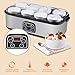 Yogurt Maker Automatic Digital Yoghurt Maker Machine with 8 Glass Jars 48 Ozs (6Oz Each Jar) LCD Display with Adjustable Temperature And Control Stainless Steel Design for Home Use