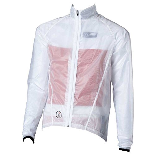 prolog cycling wear Fahrrad Regenjacke transparent,extrem dünn und leicht, Enger, körpernaher Schnitt,elastisch, wasserdicht, atmungsaktiv, Unisex-Schnitt für Damen, Herren, Kinder geeignet thumbnail
