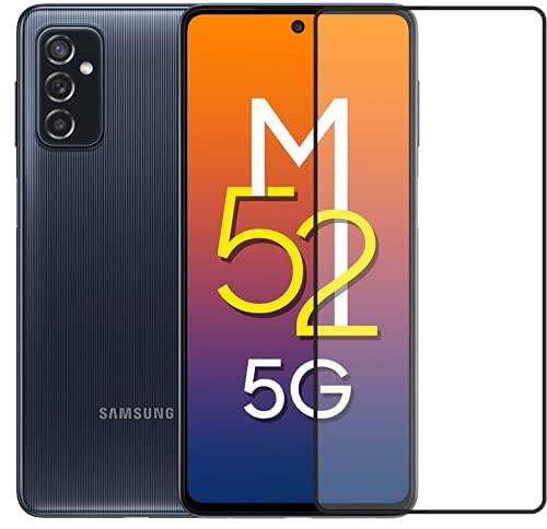 Image of D+ / 11D Tempered Glass for Samsung Galaxy M52 - Edge to Edge, 9H, 2.5D, 0.3mm, Full Glue, Full HD, Cover /Case Friendly Anti Scratch Screen Protector Guard with Easy Installation Kit