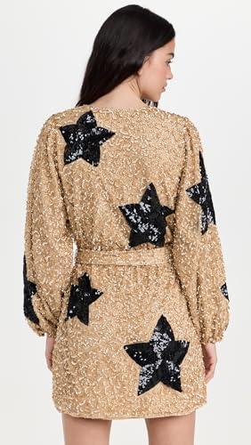 Show Me Your Mumu Women\'s Wear Me Out Dress, Star Sequins, Metallic, Gold, S - Thumbnail 3