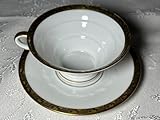 Tee-Kaffee-Set Bavaria Porzellan Mokkatasse und Untertasse, 1917-1935, mit Goldrand