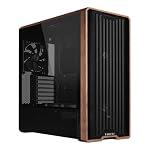 Lian Li LANCOOL 217 Genuine Walnut Wood Computer Case, Mid-Tower ATX PC Case with 5 Pre-Installed PWM Fans 2x170mm, 2x120mm & 1x140mm, Flexible PSU & Cable Installation - Black (LAN217X)